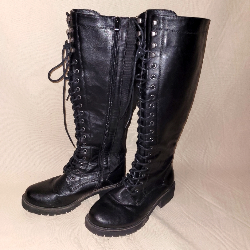 Torrid Knee High Lace Up Combat Boots (10)